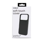 CROMO - Cover in morbido TPU con finitura soft touch colore nero compatibile con Apple iPhone 17 Pro [IPHONE 17 CASES]