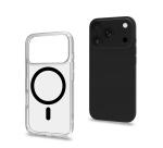 GELSKINMAG - Cover morbida trasparente in TPU, compatibile con la tecnologia Magsafe, anello magnetico color Nero per Apple iPhone 17 Pro [IPHONE 17 CASES]