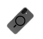 GELSKINMAG - Cover morbida trasparente in TPU, compatibile con la tecnologia Magsafe, anello magnetico color Nero per Apple iPhone 17 [IPHONE 17 CASES]
