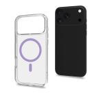 GELSKINMAG - Cover morbida trasparente in TPU, compatibile con la tecnologia Magsafe, anello magnetico color Viola per Apple iPhone 17 Pro Max [IPHONE 17 CASES]
