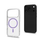 GELSKINMAG - Cover morbida trasparente in TPU, compatibile con la tecnologia Magsafe, anello magnetico color Viola per Apple iPhone 17 Pro [IPHONE 17 CASES]