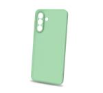 SANDCASE - Cover morbida in TPU con tasti e bordo fotocamera colore a contrasto, effetto sabbiato colore trasparente verde compatibile con Samsung Galaxy A57 5G