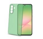 SANDCASE - Cover morbida in TPU con tasti e bordo fotocamera colore a contrasto, effetto sabbiato colore trasparente verde compatibile con Samsung Galaxy A57 5G