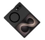 GELSKINMAG - Cover morbida trasparente in TPU, compatibile con la tecnologia Magsafe, anello magnetico color Nero per Samsung Galaxy Z Fold 8