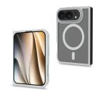 MAGMATT1202 - Cover morbida trasparente con bordi effetto opaco compatibile con la tecnologia Magsafe per Apple iPhone Duo [IPHONE 18 CASES]