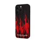 VISION OF SUPER - Cover in TPU con finitura soft touch colore nero con fiamme rosse compatibile con Apple iPhone 14 Pro Max [VOS COLLECTION]