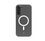 GELSKINMAG - Cover morbida trasparente in TPU, compatibile con la tecnologia Magsafe, anello magnetico color bianco per Samsung Galaxy S23+ 5G