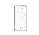 GELSKINMAG - Cover morbida trasparente in TPU, compatibile con la tecnologia Magsafe, anello magnetico color Bianco per Samsung Galaxy S24 5G/ Galaxy S24 5G Enterprise Edition