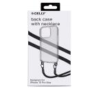 FREEDOM CASE - Cover trasparente in TPU incluso nella confezione laccio collo colore nero per Apple iPhone 15 Pro Max [FREEDOM]