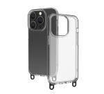 FREEDOM CASE - Cover trasparente in TPU incluso nella confezione laccio collo colore nero per Apple iPhone 15 Pro [FREEDOM]