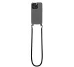 FREEDOM CASE - Cover trasparente in TPU incluso nella confezione laccio collo colore nero per Apple iPhone 15 Pro [FREEDOM]