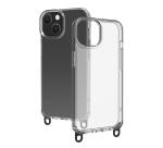 FREEDOM CASE - Cover trasparente in TPU incluso nella confezione laccio collo colore nero per Apple iPhone 15 Plus [FREEDOM]