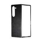 FOLDING - Cover in TPU composta da scocca anteriore e posteriore, effetto pelle sintetica colore nero compatibile Samsung Galaxy Fold 6/ Galaxy Z Fold 6 Enterprise Edition