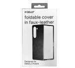 FOLDING - Cover in TPU composta da scocca anteriore e posteriore, effetto pelle sintetica colore nero compatibile Samsung Galaxy Fold 6/ Galaxy Z Fold 6 Enterprise Edition