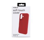 CROMO - Cover in morbido TPU con finitura soft touch colore rosso compatibile con Apple iPhone 16 [IPHONE 16 CASES]
