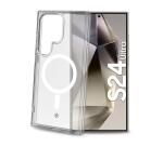 GELSKINMAG - Cover morbida trasparente in TPU, compatibile con la tecnologia Magsafe, anello magnetico color Bianco per Galaxy S24 Ultra 5G/ Galaxy S24 Ultra 5G Enterprise Edition