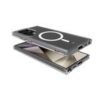 GELSKINMAG - Cover morbida trasparente in TPU, compatibile con la tecnologia Magsafe, anello magnetico color Bianco per Galaxy S24 Ultra 5G/ Galaxy S24 Ultra 5G Enterprise Edition