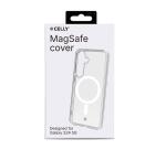 GELSKINMAG - Cover morbida trasparente in TPU, compatibile con la tecnologia Magsafe, anello magnetico color Bianco per Samsung Galaxy S24 5G/ Galaxy S24 5G Enterprise Edition
