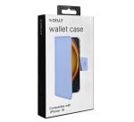 WALLY - Custodia a libro in pelle sintetica con chiusura flap magnetico, slot per carte e funzione stand colore blu compatibile con Apple iPhone 16 [IPHONE 16 CASES]