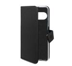 WALLY - Custodia a libro in pelle sintetica con chiusura flap magnetico, slot per carte e funzione stand colore nero compatibile con Google Pixel 10/ Pixel 10 Pro