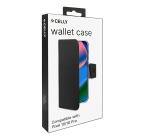 WALLY - Custodia a libro in pelle sintetica con chiusura flap magnetico, slot per carte e funzione stand colore nero compatibile con Google Pixel 10/ Pixel 10 Pro