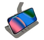 WALLY - Custodia a libro in pelle sintetica con chiusura flap magnetico, slot per carte e funzione stand colore nero compatibile con Google Pixel 10/ Pixel 10 Pro