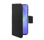 WALLY - Custodia a libro in pelle sintetica con chiusura flap magnetico, slot per carte e funzione stand colore nero compatibile con Samsung Galaxy A37 5G/ A37 5G EE