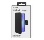 WALLY - Custodia a libro in pelle sintetica con chiusura flap magnetico, slot per carte e funzione stand colore nero compatibile con Samsung Galaxy A37 5G/ A37 5G EE