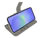 WALLY - Custodia a libro in pelle sintetica con chiusura flap magnetico, slot per carte e funzione stand colore nero compatibile con Samsung Galaxy A37 5G/ A37 5G EE