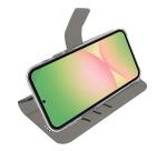 WALLY - Custodia a libro in pelle sintetica con chiusura flap magnetico, slot per carte e funzione stand colore nero compatibile con Samsung Galaxy A57 5G/ Galaxy A57 5G EE