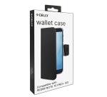 WALLY - Custodia a libro in pelle sintetica con chiusura flap magnetico, slot per carte e funzione stand colore nero compatibile con Xiaomi Redmi Note 15 Pro+ 5G/ Poco M8 Pro 5G