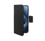 WALLY - Custodia a libro in pelle sintetica con chiusura flap magnetico, slot per carte e funzione stand colore nero compatibile x Apple iPhone 18 Pro/ 17 Pro [IPHONE 18 CASES]