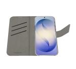 WALLY - Custodia a libro in pelle sintetica con chiusura flap magnetico, slot per carte e funzione stand colore nero compatibile con Samsung Galaxy S26 FE 5G