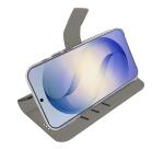 WALLY - Custodia a libro in pelle sintetica con chiusura flap magnetico, slot per carte e funzione stand colore nero compatibile con Samsung Galaxy S26 FE 5G