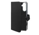 WALLY - Custodia a libro in pelle sintetica con chiusura flap magnetico, slot per carte e funzione stand colore nero compatibile con Galaxy A18 5G/ A18 4G/A17 5G/ A17 4G/ A17 5G EE