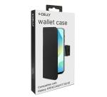 WALLY - Custodia a libro in pelle sintetica con chiusura flap magnetico, slot per carte e funzione stand colore nero compatibile con Galaxy A18 5G/ A18 4G/A17 5G/ A17 4G/ A17 5G EE