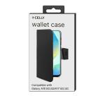 WALLY - Custodia a libro in pelle sintetica con chiusura flap magnetico, slot per carte e funzione stand colore nero compatibile con Galaxy A18 5G/ A18 4G/A17 5G/ A17 4G/ A17 5G EE