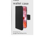 WALLY - Custodia a libro in pelle sintetica con chiusura flap magnetico, slot per carte e funzione stand colore nero compatibile con Google Pixel 9/ Pixel 9 Pro