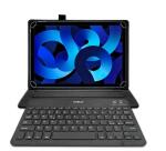 UNIFOLIOTAB11 - Custodia universale a libro magnetica di colore nero con Tastiera Wireless compatibile con i Tablet fino a 11"