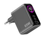 TCSCREEN2C1A65W - 65W GaN Wall Charger with integrated Screen G