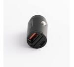 BLCC30WUSBUSBC - Black Label Mini USB-A + USB-C Car Charger 30W