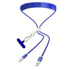 USBC2MC60W - 3-in-1 USB-C Cable: 60W Fast Charging, Adjustable Lanyard & Massage Function
