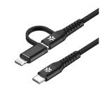 USBC2IN1 - 100W 2in1 Cable: USB-C & Lightning [POWER DELIVERY]