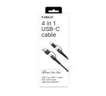 USBC4IN1 - 60W 4in1 USB-C to USB-C Cable + USB-A & Lightning adapters [POWER DELIVERY]