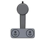 GHOSTSUPMAGDUO - Supporto Doppio universale magnetico da auto, compatibile con la tecnologia Magsafe, rotazione 360°, utilizzo cruscotto/parabrezza