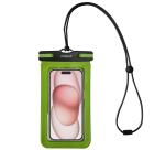 SPLASHBAG25 - Custodia impermeabile per smartphone fino a 7", design trasparente, chiusura ermetica, laccio a collo incluso