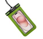SPLASHBAG25 - Custodia impermeabile per smartphone fino a 7", design trasparente, chiusura ermetica, laccio a collo incluso