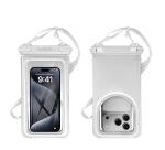 SPLASHBAGFL - Custodia impermeabile galleggiante per smartphone fino a 7.2", design trasparente, chiusura ermetica, laccio da collo integrato