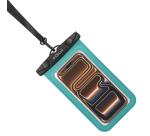 SPLASHBAG26 - Custodia impermeabile per smartphone fino a 7", design trasparente, chiusura ermetica, laccio a collo incluso