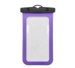 SPLASHBAG26 - Custodia impermeabile per smartphone fino a 7", design trasparente, chiusura ermetica, laccio a collo incluso